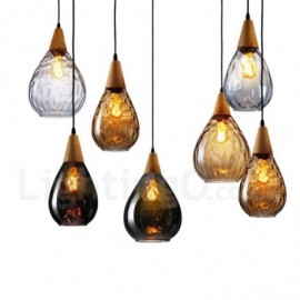 1 Light Nordic Style Modern/Contemporary Glass Pendant Light for Bar Dining Room Living Room Bedroom