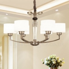 6 Light Modern/ Contemporary Living Room Dinning Room Bedroom Chandelier with Glass Shade