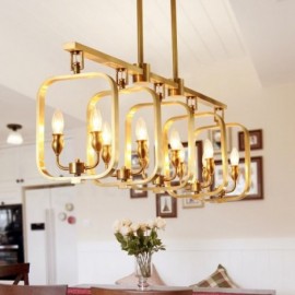 10 Light Retro,Rustic,Luxury Brass Pendant Lamp Chandelier