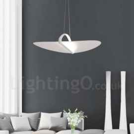 Modern / Contemporary 1 Light Acrylic Pendant Light with Steel Shade for Living Room, Dinning Room, Bedroom
