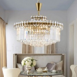 Modern / Contemporary 9 Light Steel Pendant Light with Crystal Shade for Living Room, Dinning Room, Bedroom