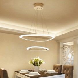 Modern / Contemporary 2 Light Aluminum Alloy Pendant Light with Acrylic Shade for Living Room, Dinning Room, Bedroom, Hotel