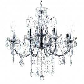 Modern / Contemporary 8 Light Crystal Chrome Stainless Steel Chandelier
