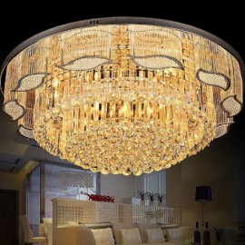 Crystal Ceiling Light Contemporary Simple Round Flush Mount Light Fixture