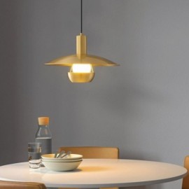 Brushed Gold Pendant Light Single Head Hanging Lamp