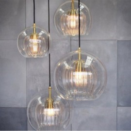 Modern Glass Pendant Light Single-Head Hanging Lamp Restaurant Bar