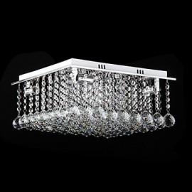 Modern/Contemporary Crystal Electroplated Metal Flush Mount Living Room / Bedroom / Dining Room