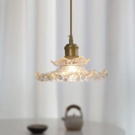 Japanese Style Glass Pendant Light Lotus Glass Pendant Lamp