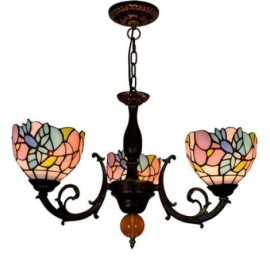 Orchid Stained Glass Chandelier Glass Pendant Light