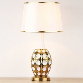 Contemporary Electroplating Ceramic Table Lamp Simple Reading Lamp
