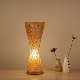 Spiral Bamboo Table Lamp Creative Japanese Desk Light Study Decorative Lighting