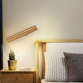 Modern Wood Wall Lamp Entrance Aisle Lights Nordic Bedside Wall Light