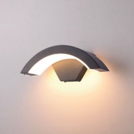 Minimalist Aluminum Lamp Garden Waterproof Crescent Wall Light