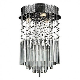 Max 50W Modern/Contemporary Crystal Electroplated Metal Flush Mount Living Room / Bedroom / Dining Room