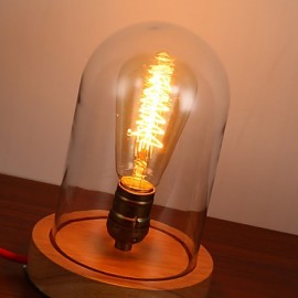 E27 5*10CM 5-10㎡220V Button Switch Retro Contracted Nordic Log Decoration Lamp LED Light