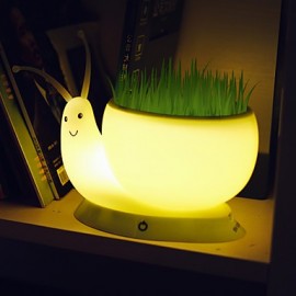 18.5*8.8*9.5CM Snail Light Creative Small Night Light Usb Rechargeable Office Green Plant Led Desk Lamp Light Led